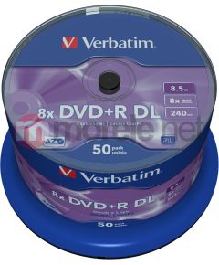 VERBATIM 43758 DVD+R DL Verbatim 50pc CD DVD Матричные Диски