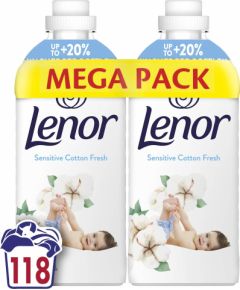 Lenor Sensitive Cotton Fresh veļas mīkstinātājs, 2x1.239ml - 80825993 Tīrīšanas un Ķīmiskie līdzekļi