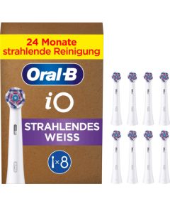Oral-b ORAL‑B iO Radiant White Zobu Birstu Uzgaļi Balts 8 gab. Elektriskās zobu birstes