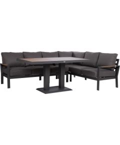 Garden furniture set RIO corner sofa and table, dark grey Новинки Для дома и сада 