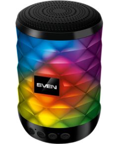 Sven   Speaker SVEN PS-55, black (5W, TWS, Bluetooth, FM, USB, microSD, 600mA*h) Bezvadu skaļruņi