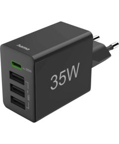 Hama   Charger 35W PD USB-C + 3USB-A Black Зарядные устройства