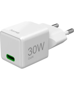 Hama   Mini USB-C Super Charger 30W PD White Telefonu lādētāji 220v