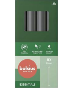 Bolsius Настольные свечи, 8 шт., в коробке, 170/20 мм, серые. Свечи и подсвечники