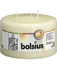 Bolsius Svece cilindrs ar 3 degļiem Mamoth Ø100x150mm bēša Sveces un svečturi