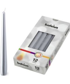 Bolsius Настольная свеча, 1 шт., 245/24 мм, серебристая. Свечи и подсвечники