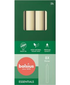 Bolsius Настольные свечи, 8 шт., в коробке, 170/20 мм, жемчужные. Свечи и подсвечники