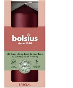 Bolsius Svece cilindrs Ø120x58mm metāliski sarkana Sveces un svečturi