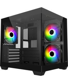 FSP Case S140-BA Black Mini-ITX, uATX(M-ATX) Power supply included No Datoru korpusi