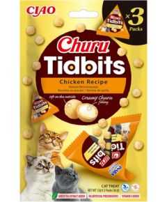 INABA CAT CHURU TIDBITS 3PCHICKEN RECIPE3x12g Консервы кошек