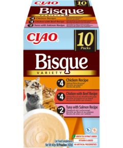INABA CAT CIAO BISQUE CHICKEN,BEEF,FISH 10x40g Консервы кошек