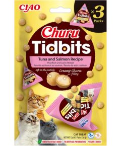 INABA CAT CHURU TIDBITS 3P TUNA&SALMON 3x12g Консервы кошек