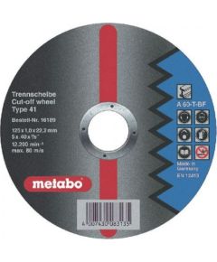 Abrazīvais griešanas disks Metabo; 125x1 mm metālam Dažādi diski