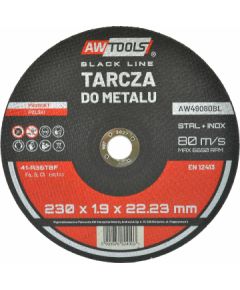 Abrazīvais griešanas disks AWTools AW49080BL; 230x1,9 mm metālam Dažādi diski