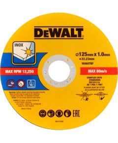 Abrazīvais griešanas disks DeWalt DT20594-QZ; 125x22,23x1,0 mm; 25 gab. Dažādi diski