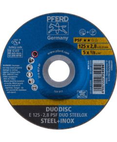 Abrazīvais griešanas disks Pferd PSF DUO Steelox; 125x2,8x22,23 mm Dažādi diski