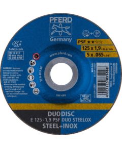 Abrazīvais griešanas disks Pferd PSF DUO Steelox; 125x1,9x22,23 mm Dažādi diski