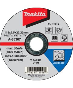 Abrazīvais griešanas disks Makita; 115 mm metālam Dažādi diski