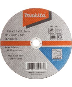 Abrazīvais griešanas disks Makita; 230x2,5 mm metālam Dažādi diski