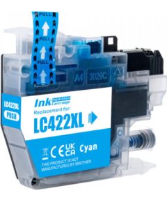 Compatible ink Brother LC422 XL, Cyan Чернила для принтера