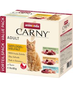 ANIMONDA Carny Adult Poultry mix - wet cat food - 8x85g Kaķu konservi