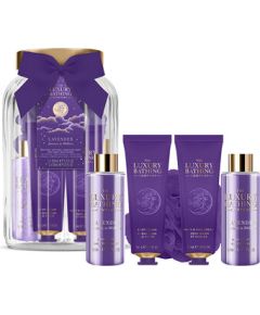 Uniquee Luxury Dárková sada tělové péče ve skleněné dóze ( Levandule ) Духи и косметика