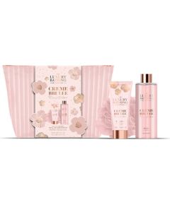 Uniquee Luxury Dárková sada péče o tělo v kosmetické tašce ( Creme brulée, Pomerančový & Vanilka ) Духи и косметика