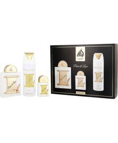 Lattafa Peace & Love Dárková sada EDP 100 ml, EDP 20 ml a deospray 100ml Dāvanu komplekti