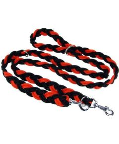 Champion Smycz Linka pleciona regulowana czarno-czerwona LSPR (cz/r) Citas preces