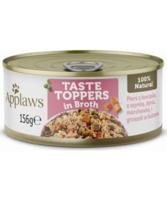 Applaws Applaws Dog Taste Toppers puszka z kurczakiem, szynką i warzywami 156g Suņu barība