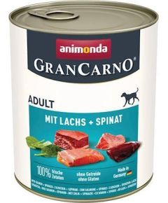 Animonda ANIMONDA GranCarno Adult Dog smak: Łosoś + szpinak 800g Suņu barība