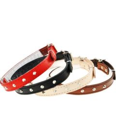 Dino Obroża skórzana z ćwiekami Dino 16mm/40cm czarna Citas preces