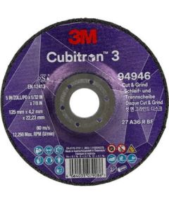 Griešanas un rupjapstrādes disks 3M Cubitron 3 A36 R BF; 125x4,2 mm Различные диски