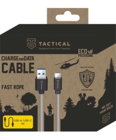 Tactical Fast Rope Kevlar USB-A/USB-C Кабель 1m / серый Дата USB-кабели
