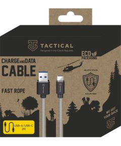 Tactical Fast Rope Kevlar USB-A/USB-C Кабель 2m / серый Дата USB-кабели