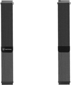 Tactical 364 Loop Magnetic Steel Band Viedpulksteņu siksniņa 22mm / melns Smart-Watch aksesuāri