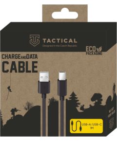Tactical Smooth Thread USB-A/USB-C Kabelis 1m / melns Data USB kabeļi