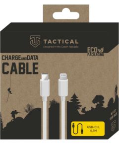 Tactical Smooth Thread USB-C/Lightning Kabelis 0.3m / balts Data USB kabeļi
