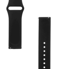 Tactical 432 Silicone Band Viedpulksteņu siksniņa 20mm / melns Smart-Watch aksesuāri