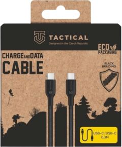 Tactical Stitch Thread USB-C/USB-C Kabelis 0.3m / melns Data USB kabeļi