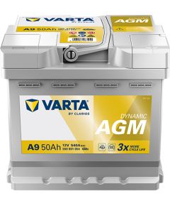 Akumulators VARTA A9 50Ah 540A Dynamic AGM 207*175*190 -+ B13 Akumulatori