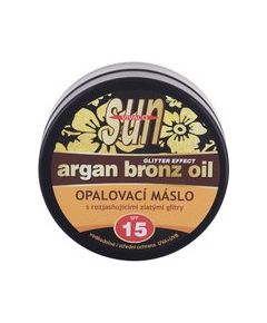Vivaco Sun Argan Bronz Oil Glitter Effect SPF15 - Suntan butter with argan oil and glitter 200ml Косметика для тела