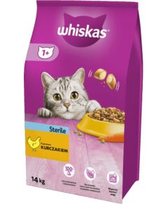 Whiskas Sterile kurczak 14kg Kaķu sausā barība