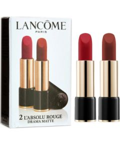 Set Duo Lancome L'Absolu Rouge Matte Cream Lipstick 290 Drama 2 pcs 3.4 g Lūpu krāsas, spīdumi, balzāmi