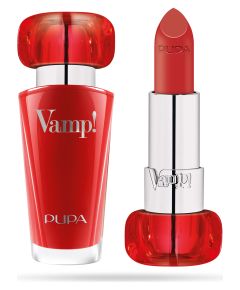 Pupa Vamp! Paraben-Free Volume Cream Lipstick 304 Red Flame 3.5 g Помады, блески, бальзамы