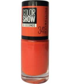 Maybelline Color Show 60 Seconds Nail Polish Nr. 341 Orange Attach 7ml Nagu lakas