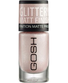 Gosh Glittery Matt Finish Nail Polish 06 Soft Pink 8ml Nagu lakas