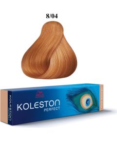 Wella Professionals Koleston Perfect Permanent Hair Dye 8/04 Light Blonde Copper Natural 60ml Matu kopšana