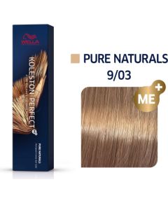 Wella Professionals Koleston Perfect Me+ Permanent Hair Dye 9/03 Very Light Blonde Natural Gold 60ml Matu kopšana