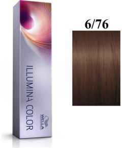 Wella Professionals Illumina Color Permanent Hair Dye 6/76 Dark Blonde Violet Chestnut 60ml Matu kopšana
